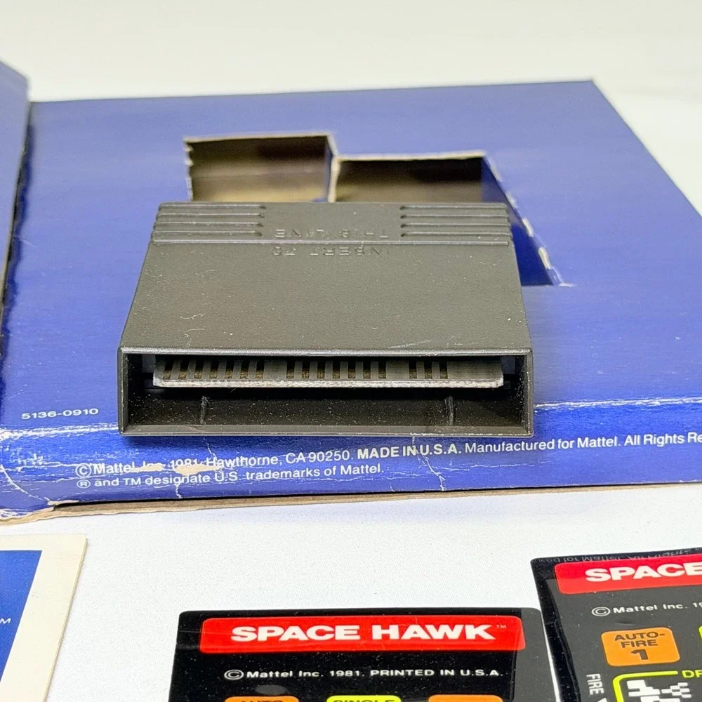 Space Hawk Mattel Intellivision 1981 Game CIB Box Manual Overlays‎ 5136